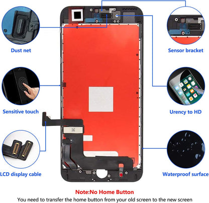 For iPhone 7 Plus White LCD Screen Replacement (In-Cell)