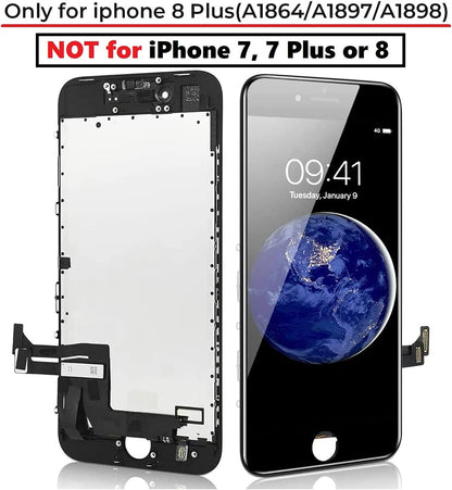 For iPhone 8 Plus Black LCD Screen Replacement (In-Cell)