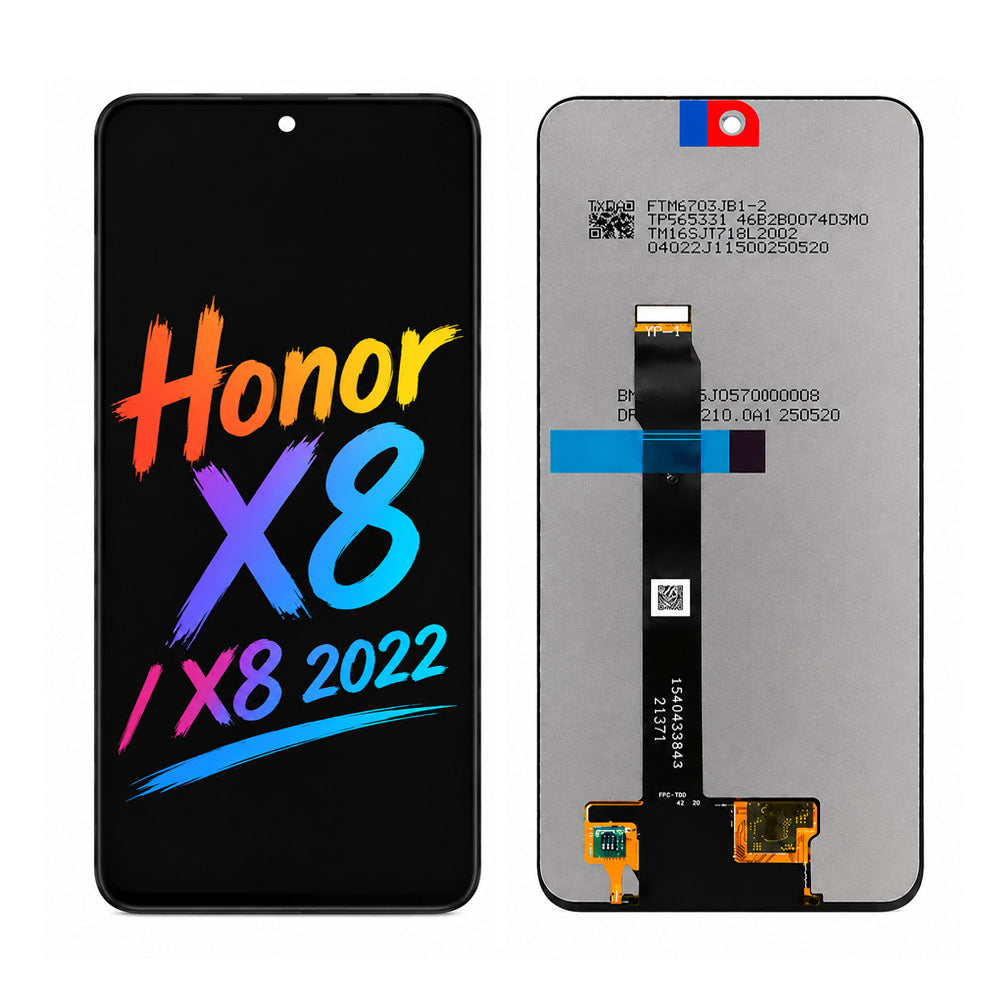 Honor X8 / X8 2022 LCD Display Assembly — Original Pressed Screen with Natural Color Accuracy & Bright Visuals