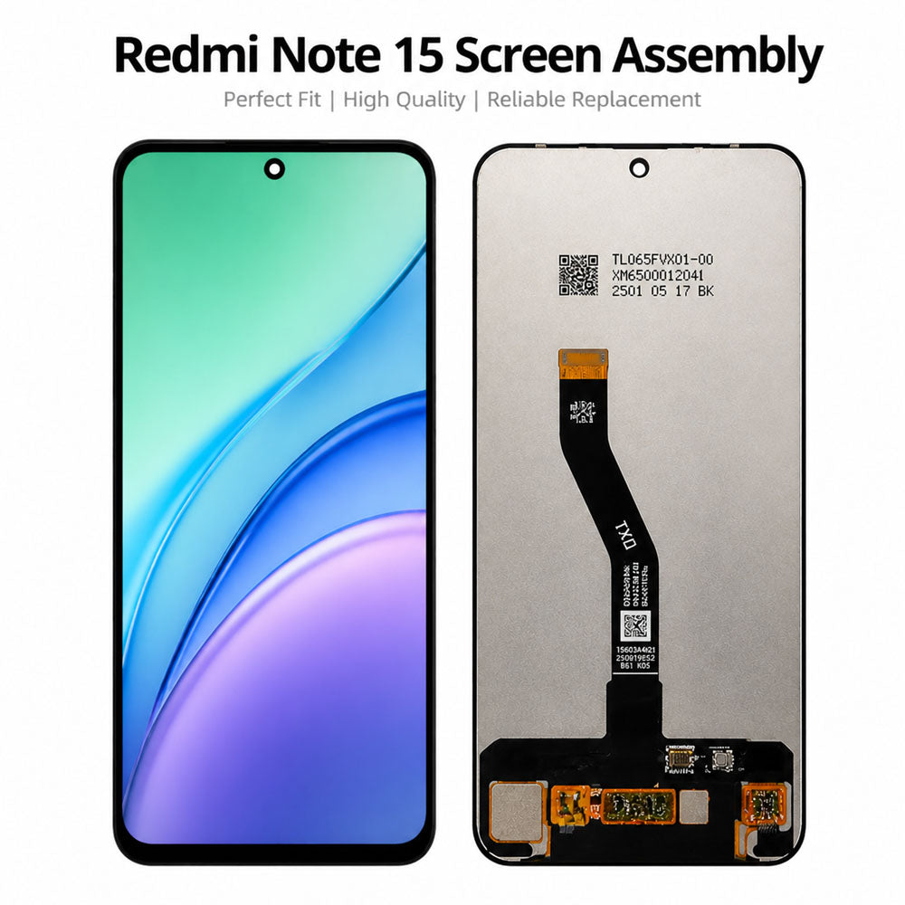 Xiaomi Redmi Note 15 4G/5G Incell Frameless Screen Assembly — True Color & Ultra-Bright Display Replacement