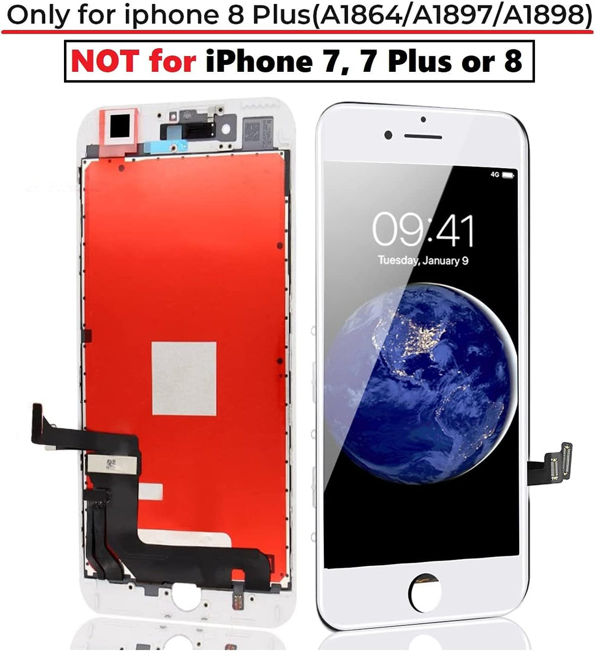 For iPhone 8 Plus White LCD Screen Replacement (In-Cell)
