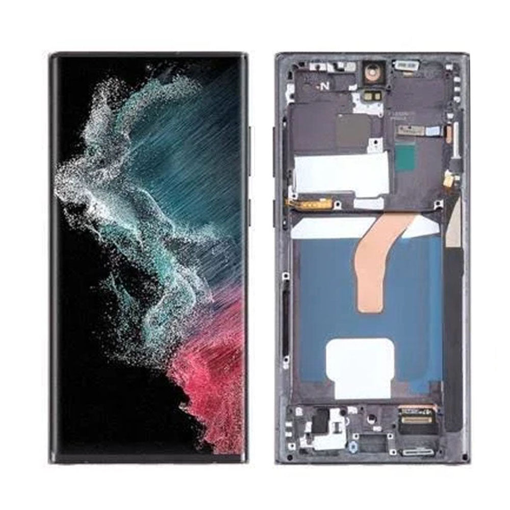Original Samsung Galaxy S22 Ultra (S908) Screen Assembly with Frame — Genuine Replacement for Ultimate Clarity