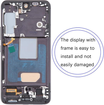 Samsung Galaxy S22 OLED Display Assembly with Frame Replacement Screen Touch Digitizer Premium Quality Repair Part