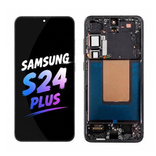 Original Samsung Galaxy S24 Plus OEM Screen Assembly with Frame — Genuine Replacement for Premium Display Quality