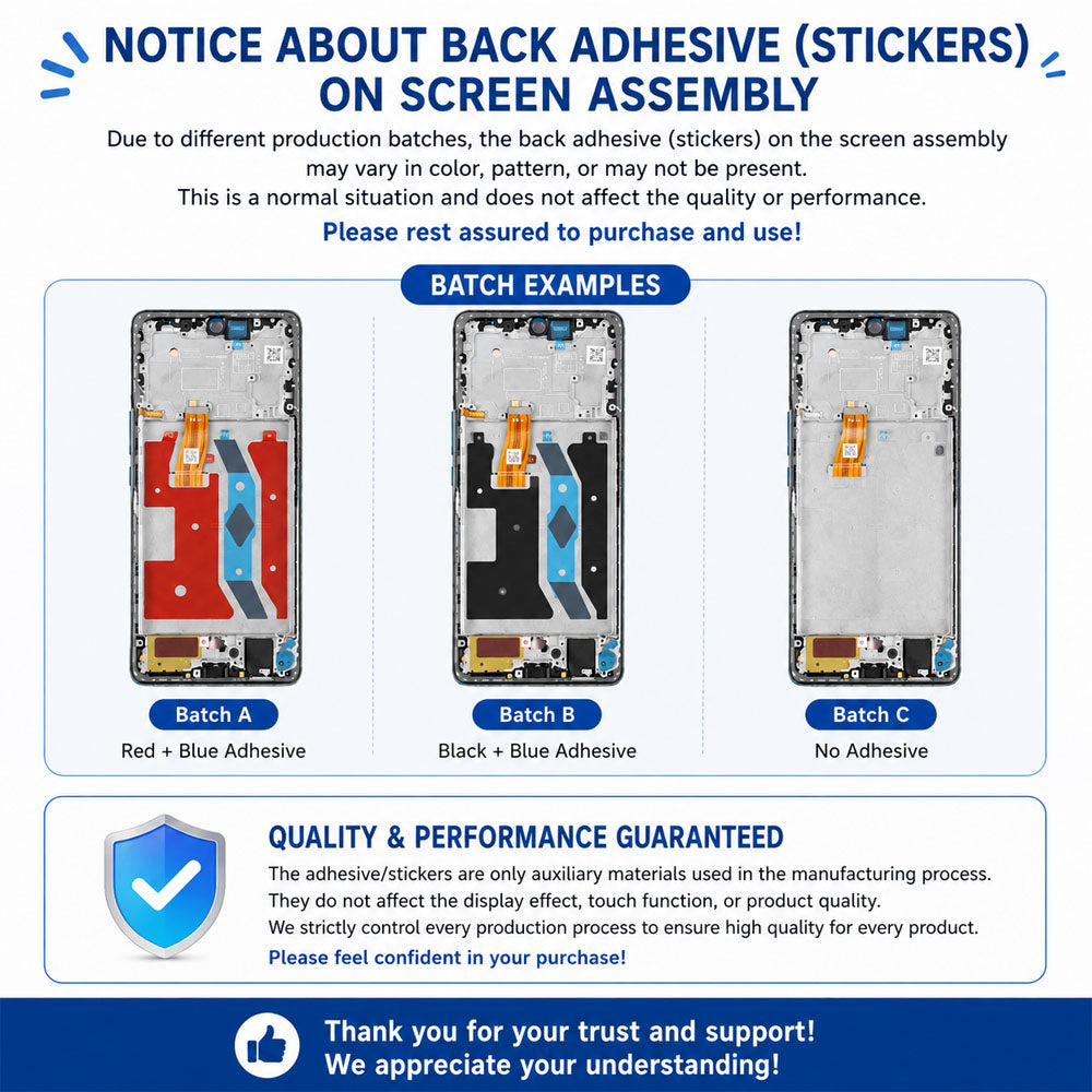 Honor X6A LCD Screen Assembly Replacement — Original Pressed Screen with High Brightness & Realistic Color Output