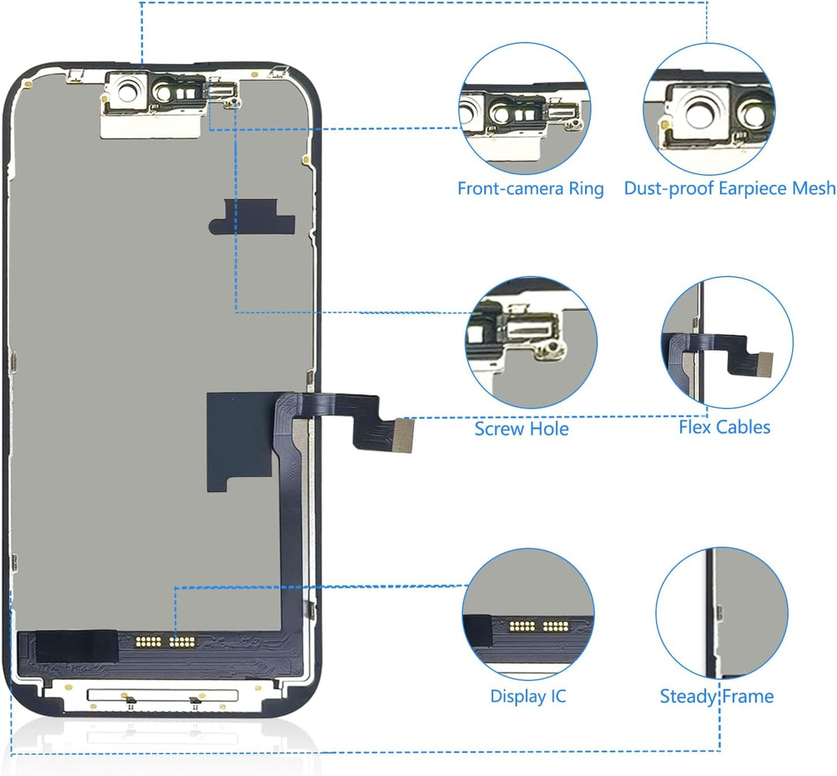 For iPhone 16 Pro LCD Screen Replacement (In-Cell)