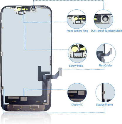 For iPhone 16E LCD Screen Replacement (In-Cell)