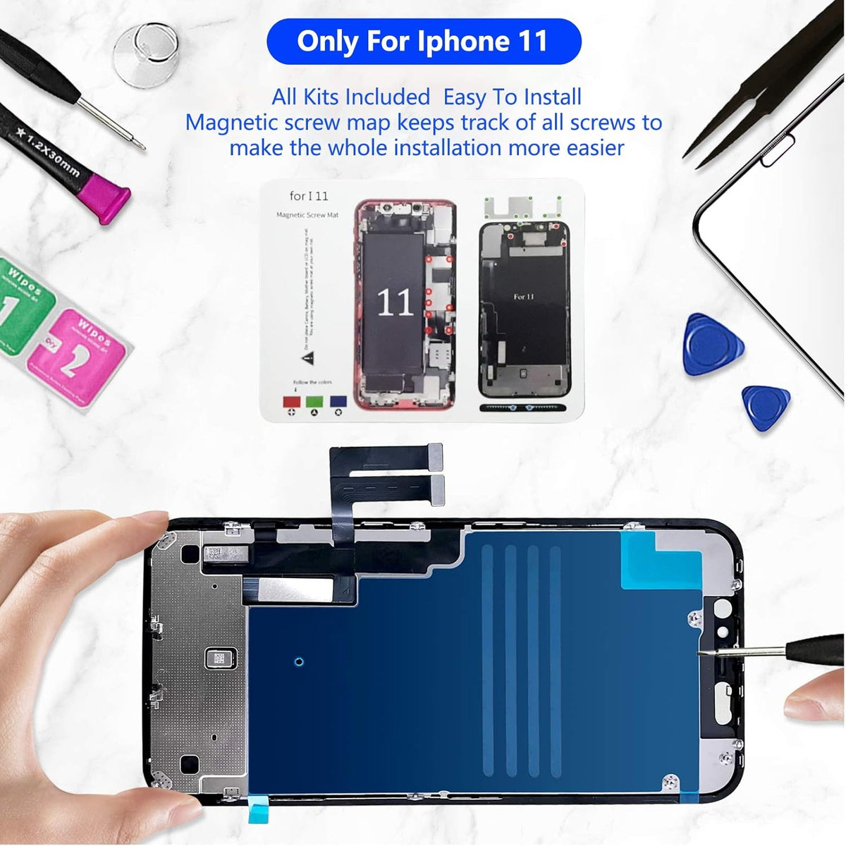 For iPhone 11 LCD Screen Replacement (In-Cell)