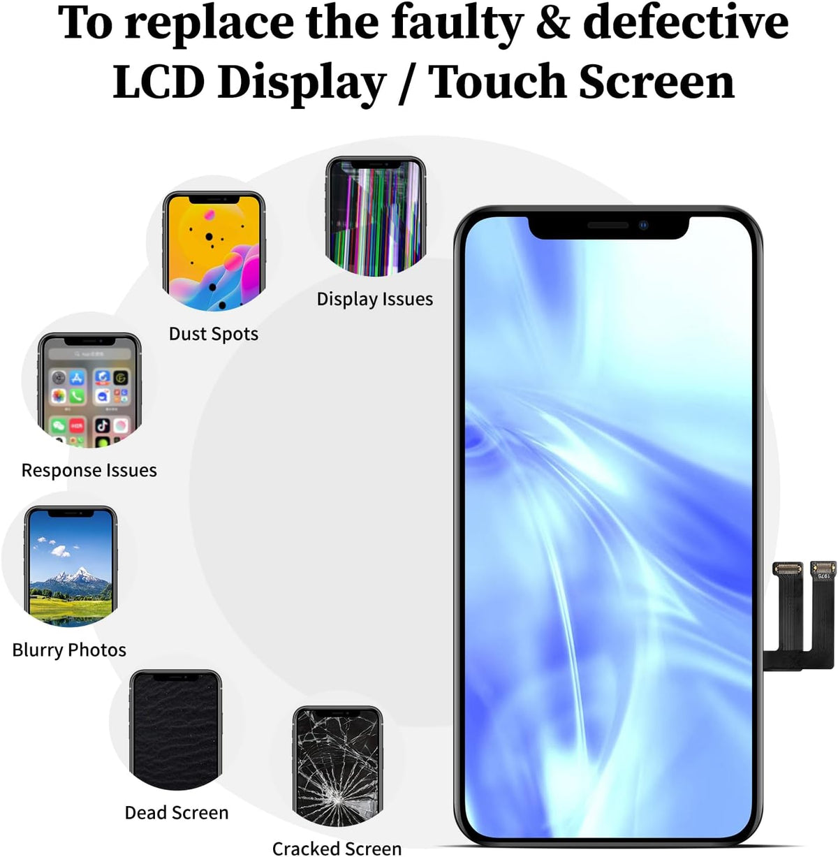 For iPhone XS LCD Screen Replacement (In-Cell)
