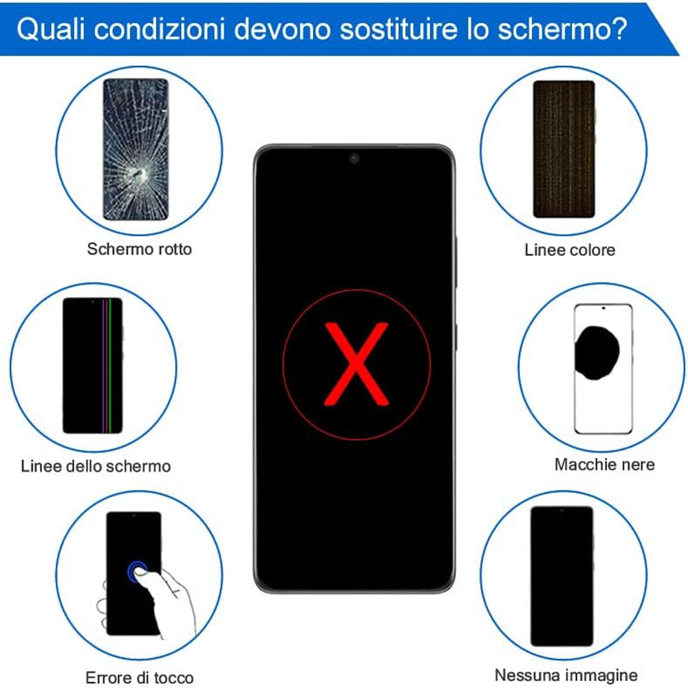 Xiaomi Redmi Note11 4G / Note11S / Note12S Universal OLED Frameless Screen Assembly