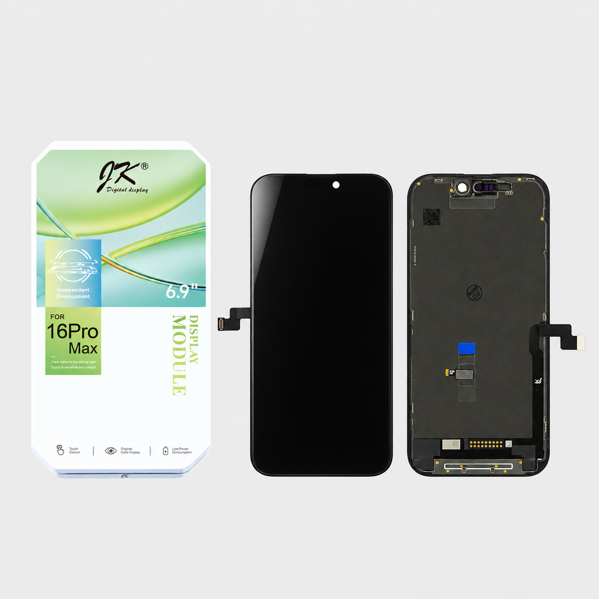 JK In-Cell Display Screen Replacement for iPhone 16 Pro Max (Movable IC | COF LCD Display)